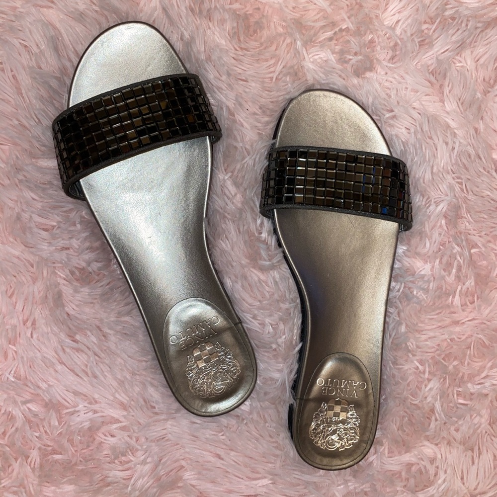 Vince Camuto mirrored slides